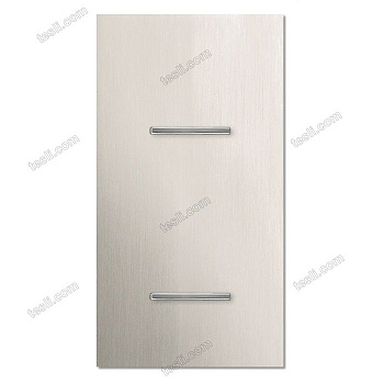 Chopin - 2-gang vertical - brushed nickel - single lever & single lever chrome without LED