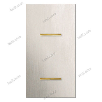 Chopin - 2-gang vertical - brushed nickel - single lever & dual levers gold without LED