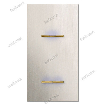 Chopin - 2-gang vertical - brushed nickel - single lever & dual levers gold with LED