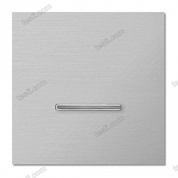 Chopin - 1-gang - brushed aluminium - single lever chrome without LED