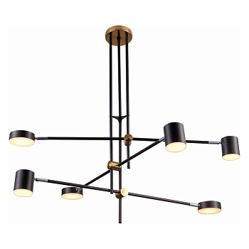 SL1604.432.06 Светильник потолочный ST-Luce Черный, Латунь//Черный LED 6*5W