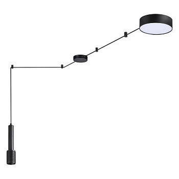 4253//23CL HIGHTECH ODL21 067 черн//металл Сис-ма потолочн LED 23W 1840Лм 3000K+LED GU10 10W FORTU