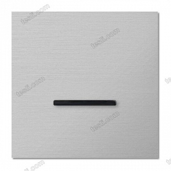Chopin - 1-gang - brushed aluminium - single lever black without LED