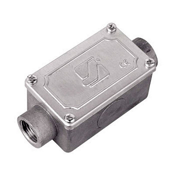 Коробка протяжная алюминиевая, 2 ввода 180°, М20х1,5 ,IP55,118х51х42мм (упак. 1шт)