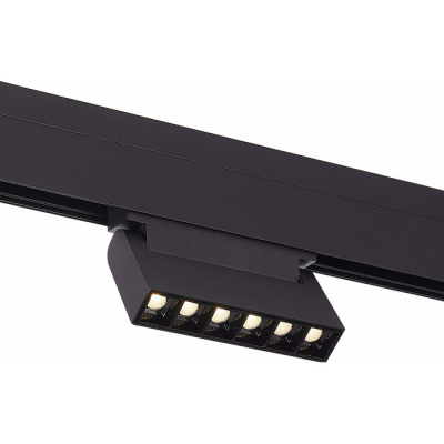 ST364.436.06 Магнитный трековый светильник Черный LED 1*6W 3000K 532Lm Ra&gt;80 36° IP20 L120xW22xH108 48V
