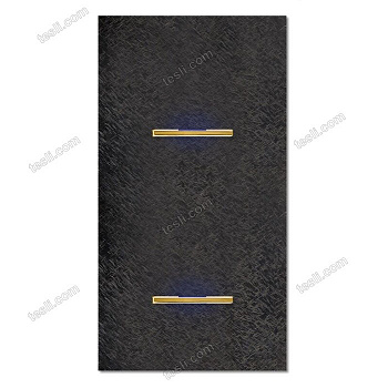 Chopin - 2-gang vertical - fer forgé gunmetal - single lever & single lever gold with LED