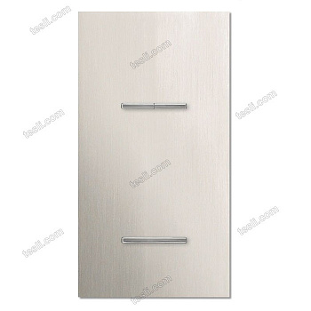 Chopin - 2-gang vertical - brushed nickel - dual levers & single lever chrome without LED