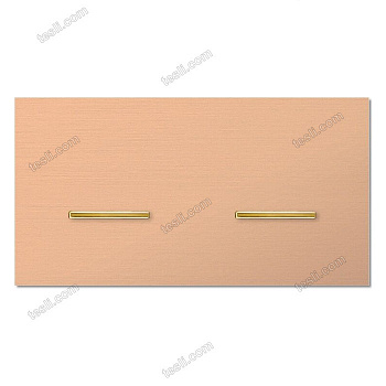 Chopin - 2-gang horizontal - rosé - single lever & single lever gold without LED