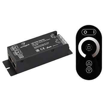 Диммер ARL-3022-OVAL-DIM Black (12-24V, 1x25A, ПДУ, RF) (Arlight, IP20 Металл, 2 года)