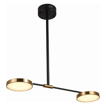 SL1605.403.02 Светильник подвесной ST-Luce Черный//Латунь, Белый LED 2*8W