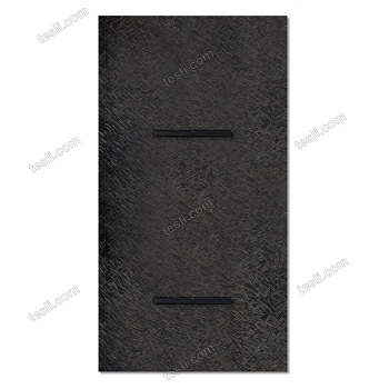Chopin - 2-gang vertical - fer forgé gunmetal - dual levers & dual levers black without LED